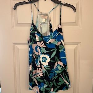 Loft Outlet multi colored spaghetti strap blouse
